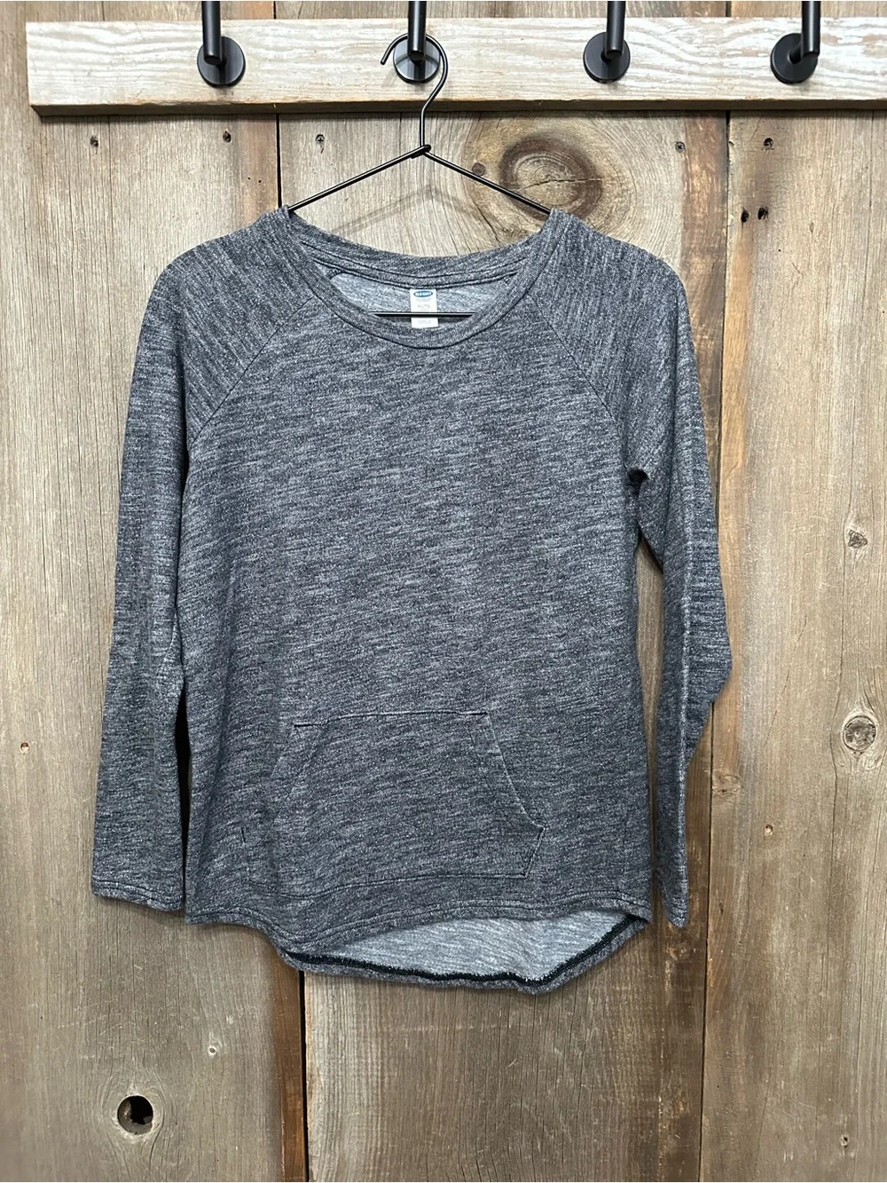 Old Navy WOW Kangaroo Long Sleeve Sweatshirt in Black Size XL 14 Girls